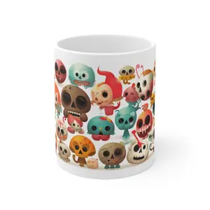 Halloween Skulls Ceramic Mug 11oz