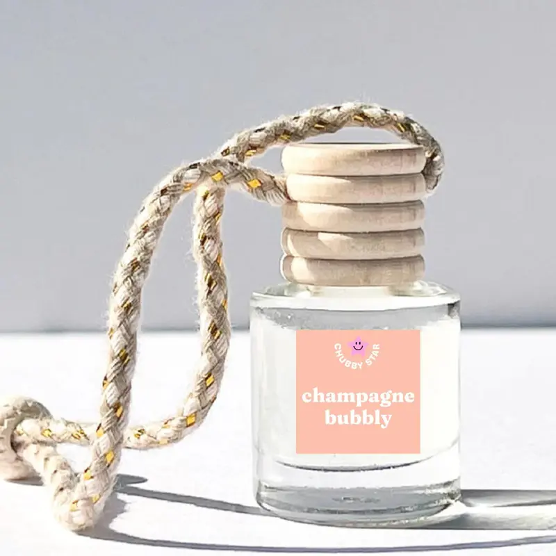 Champagne Bubbly Scented Car Freshener ~ Sparkly Champagne Scented Car Air Freshener and Decor