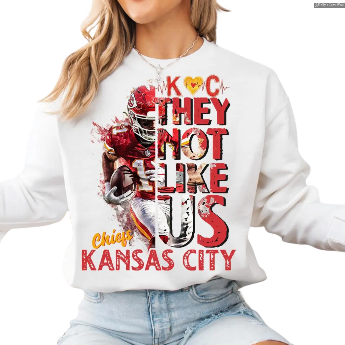 They Not Like Us, Kansas City Chief, Sports Sweater, Sublimation Sweatshirt, Kansas City, Chief Football Football Future is Bright