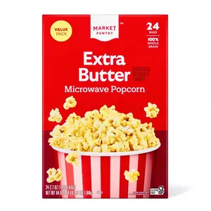 Extra Butter Microwave Popcorn - 64.8oz/24ct - Market Pantry™ Snack Crispy