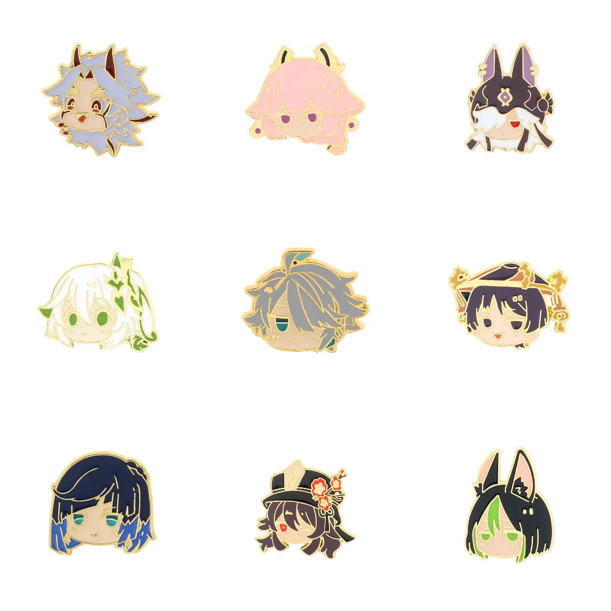 Genshin Impact Enamel Pins Collection - Multiple Unique Designs