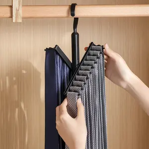 Space-Saving Tie and Belt Rack Organiser with Rotating Stand, Non-Slip Clips for Easy Organization, Durable Design to Improve Closet Efficiency Space Saving Hanger