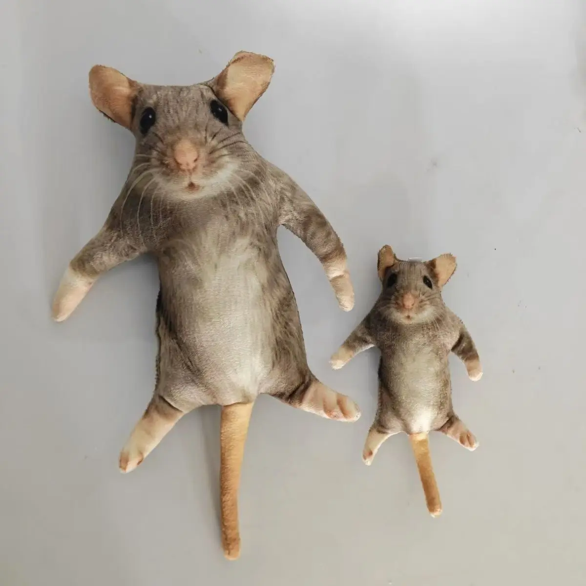 12/24cm Simulated Mouse Doll PlushQuirky Plush Cartoon Doll Soft Stuffed Animal Soft Kawaii mini Animal Figure Stem Built in Skeleton Home Decoration Kids Birthday Gift