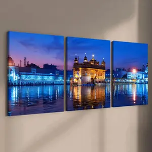 Architectural Pattern Canvas Painting with Frame, 3 Counts/set Modern Western Wall Art, Canvas Prints, Wall Decor for Home Living Room Bedroom Office Modern Home Decoration