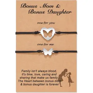 Bonus Mom Daughter Gifts Matching Bracelets Birthdays Graduation Christmas New Year Anniversary Back to School Gift