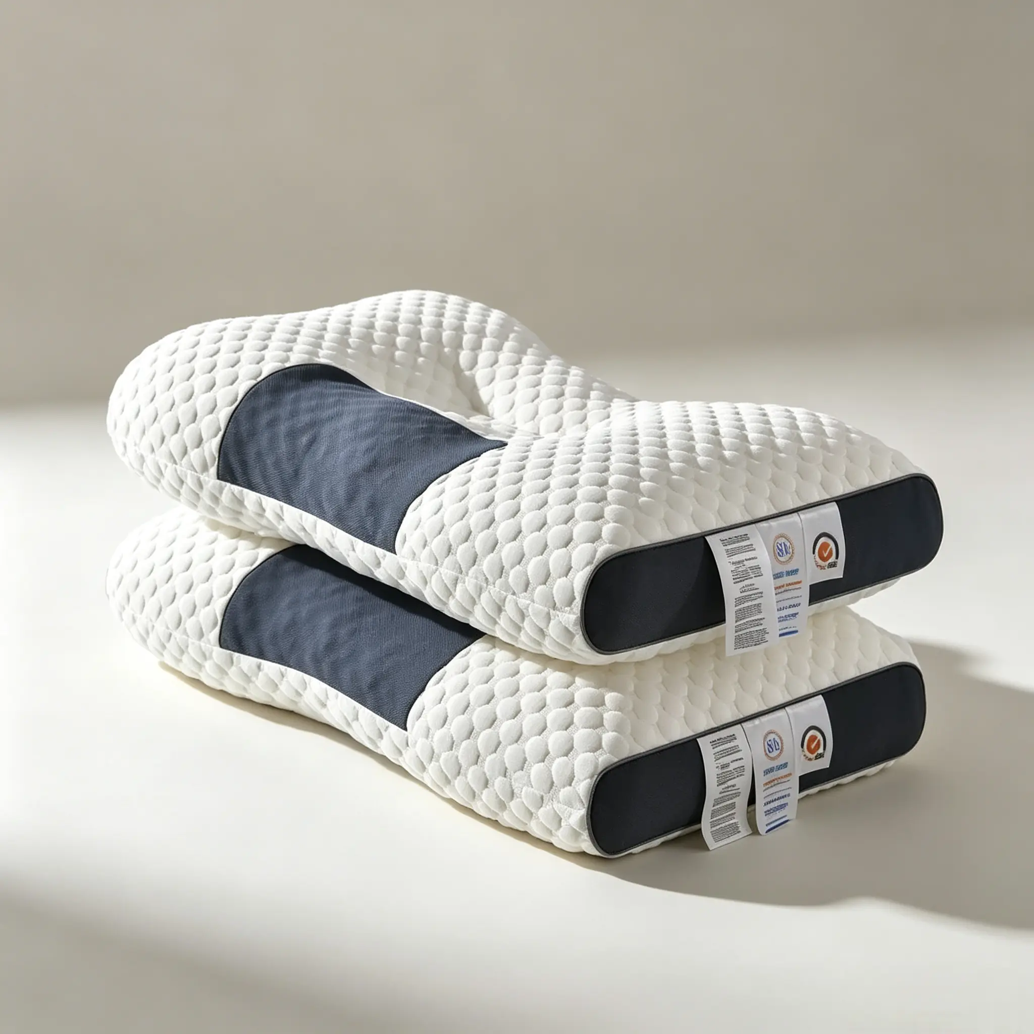 Ergonomic Cervical Pillow with Bouncy Fluffy Resilience, Skin-Friendly & Breathable Fabric, Ultra Comfortable, No Collapse After Long Use, Effectively Relieves Shoulder & Neck Discomfort, Perfect For Both Side and Back Sleepers