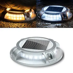 Siedinlar Solar Driveway Deck Dock Lights, Waterproof 4 Modes 40 LEDs Heavy-Duty Aluminum Outdoor Ground Lights for Walkway, Pathway, Steps, Yard, Patio & Garden, White/Warm Dynamic Lighting(1 Pack) outdoorfun