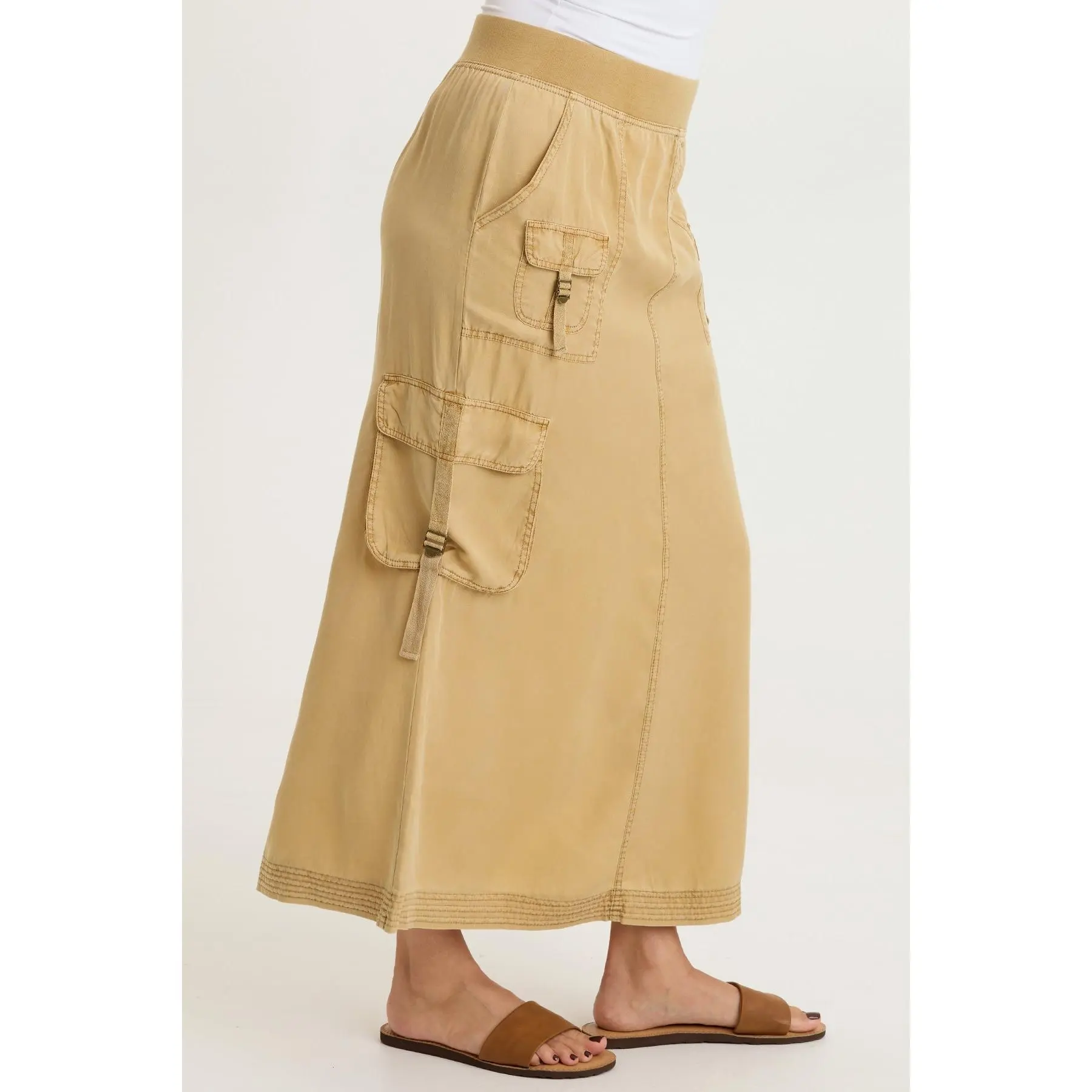 Kimo Tencel Cargo Maxi Skirt