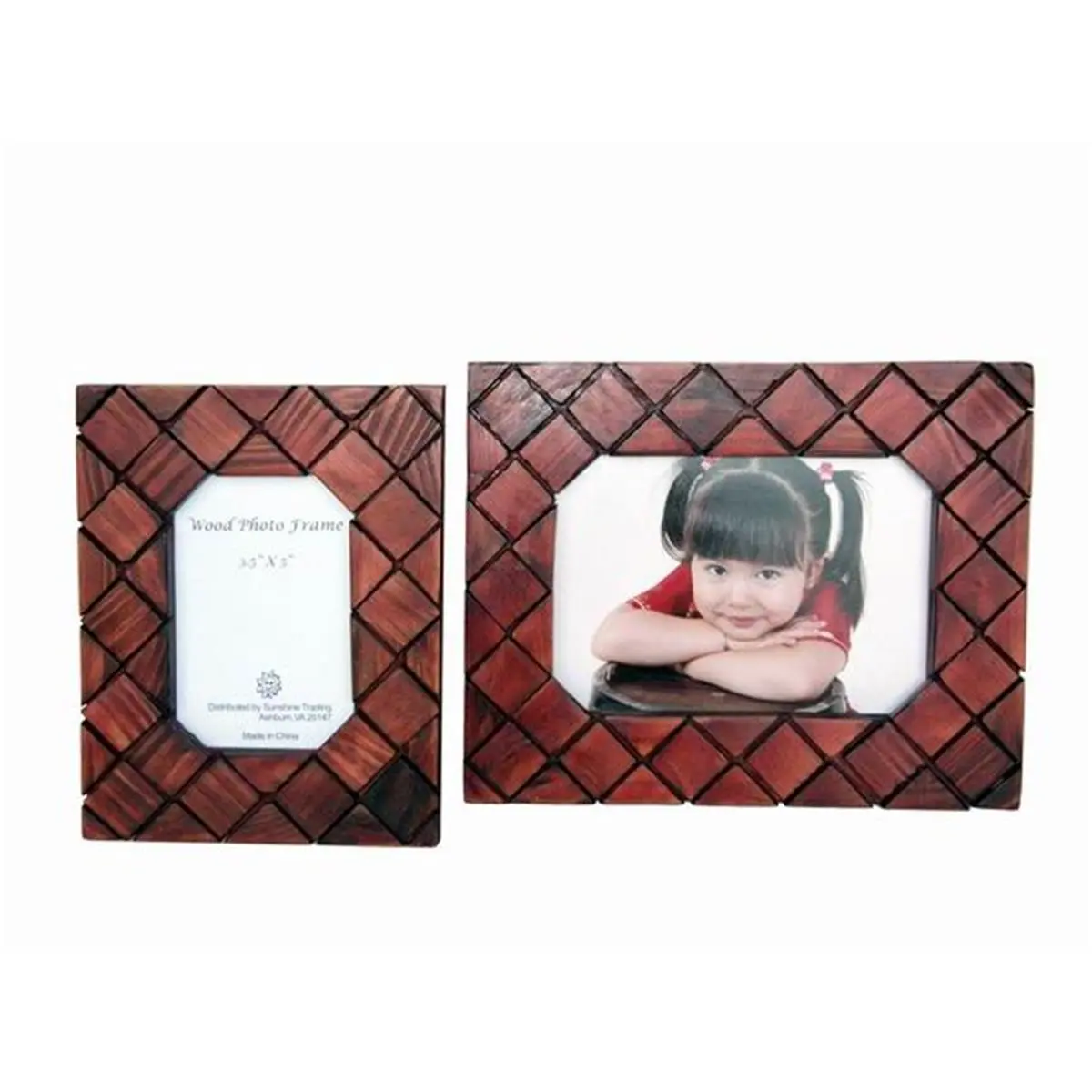 212 MAIN Handmade Decorative Wooden Rectangle Frame - 3.5" x 5" Wooden Framed Photo Frame, Tabletop Mount-Wall Display, Home Decor, Photo Supplies