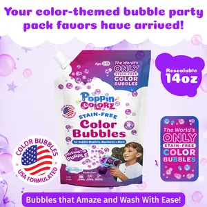 PoppinColorz™️ Stain-Free Color Bubbles Refill – Prismatic Purple 14oz
