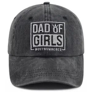 Gifts for Dad from Daughter, Dad of Girls Outnumbered Daddy Hat, Adjustable Cotton Embroidered Best Dad Ever Baseball Cap, Funny Fathers Day Thanksgiving Christmas Birthday Gift for Papa Grandpa Men