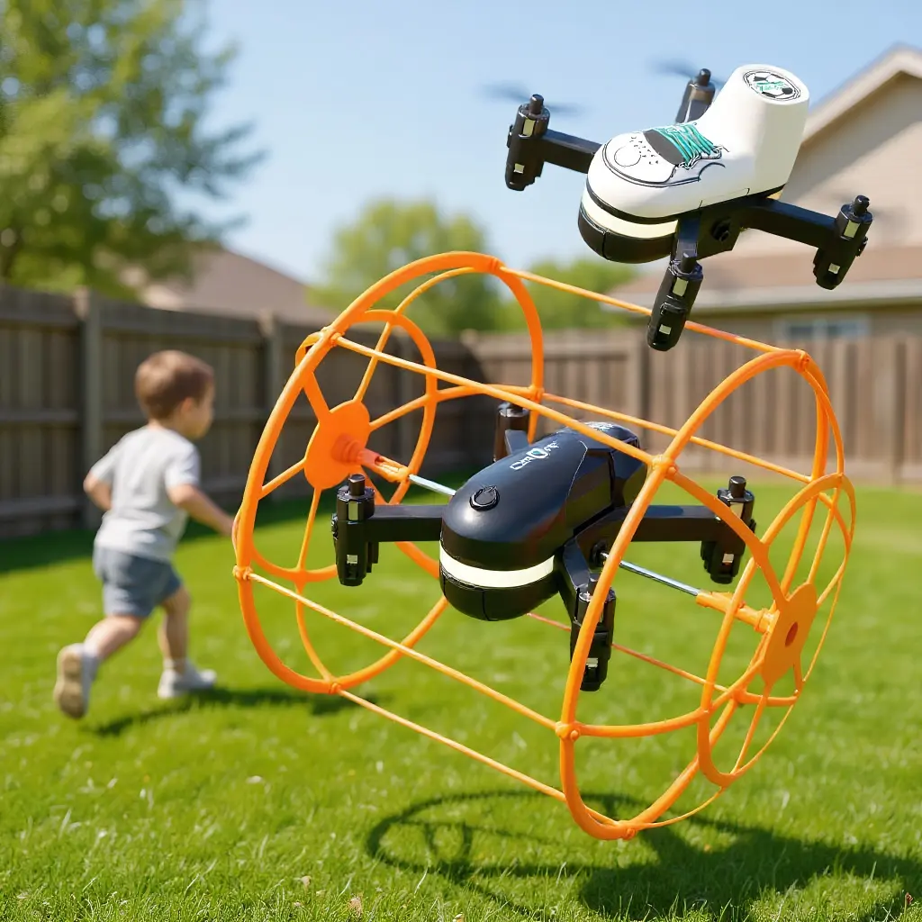 Kid-Proof Stunt Drone: 2 Batteries & 2 Guards for Safe Indoor Flying | Gift for Boys & Girls