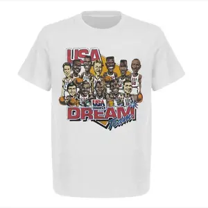 Vintage 1992 Basketball Shirt Featuring 90s Dream Team USA Graphic Design Classic Cotton Unisex Tee Ideal for Sports Enthusiasts and Retro Aficionados
