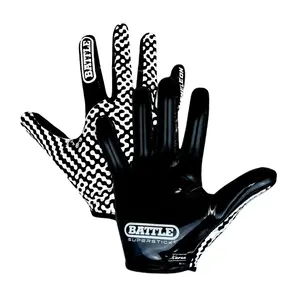 Battle SuperStick Chameleon Receiver Football Gloves with PrecisionFit Material & Velcro Wrist-Strap for Enhanced Grip and Comfort