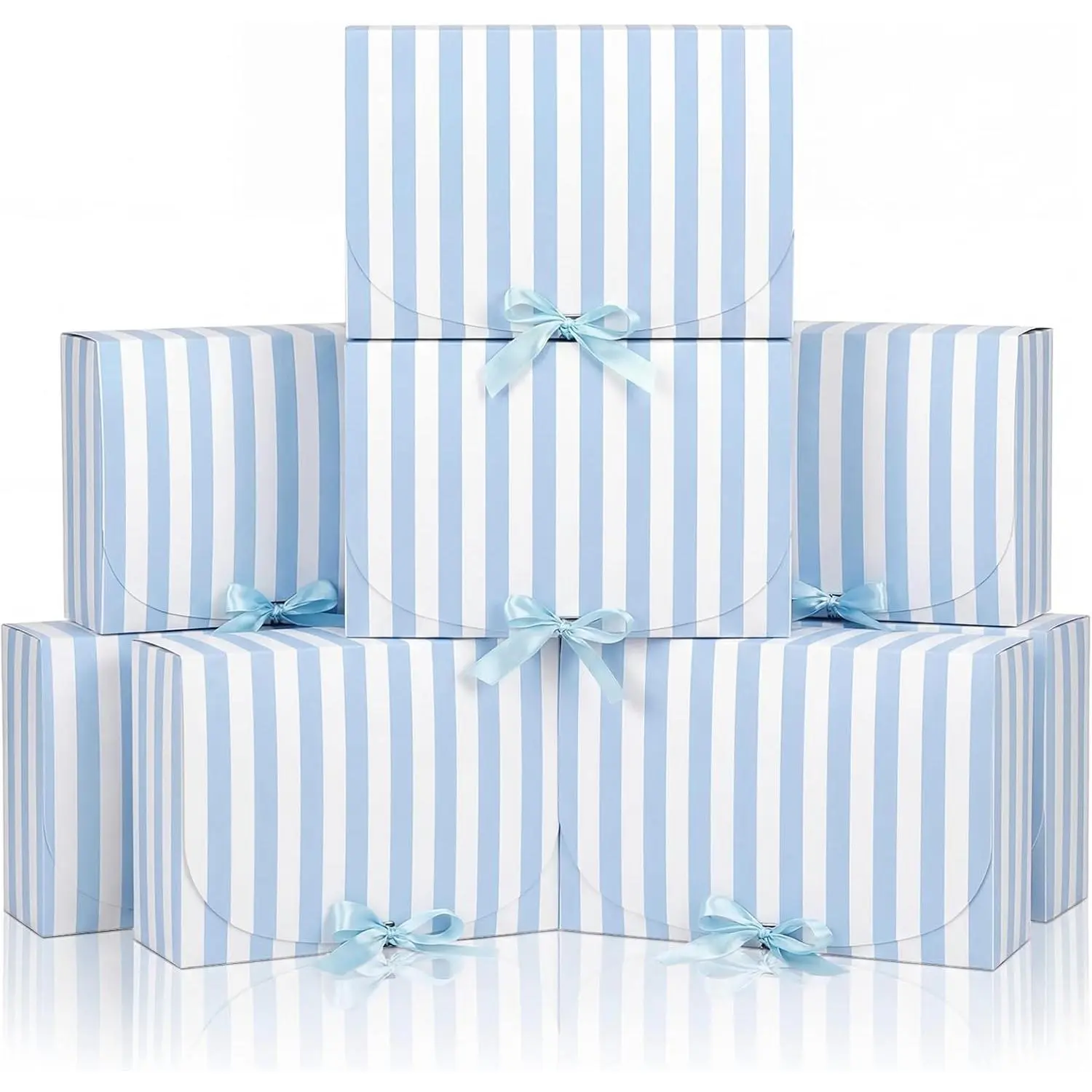 12 count Blue White Striped Bridesmaid Boxes Bridesmaid Proposal  Boxes with Satin Ribbon Blue Coastal Beach Last Toast  The  Party Bridal Supplies, 7.87 x 10.6 Inch