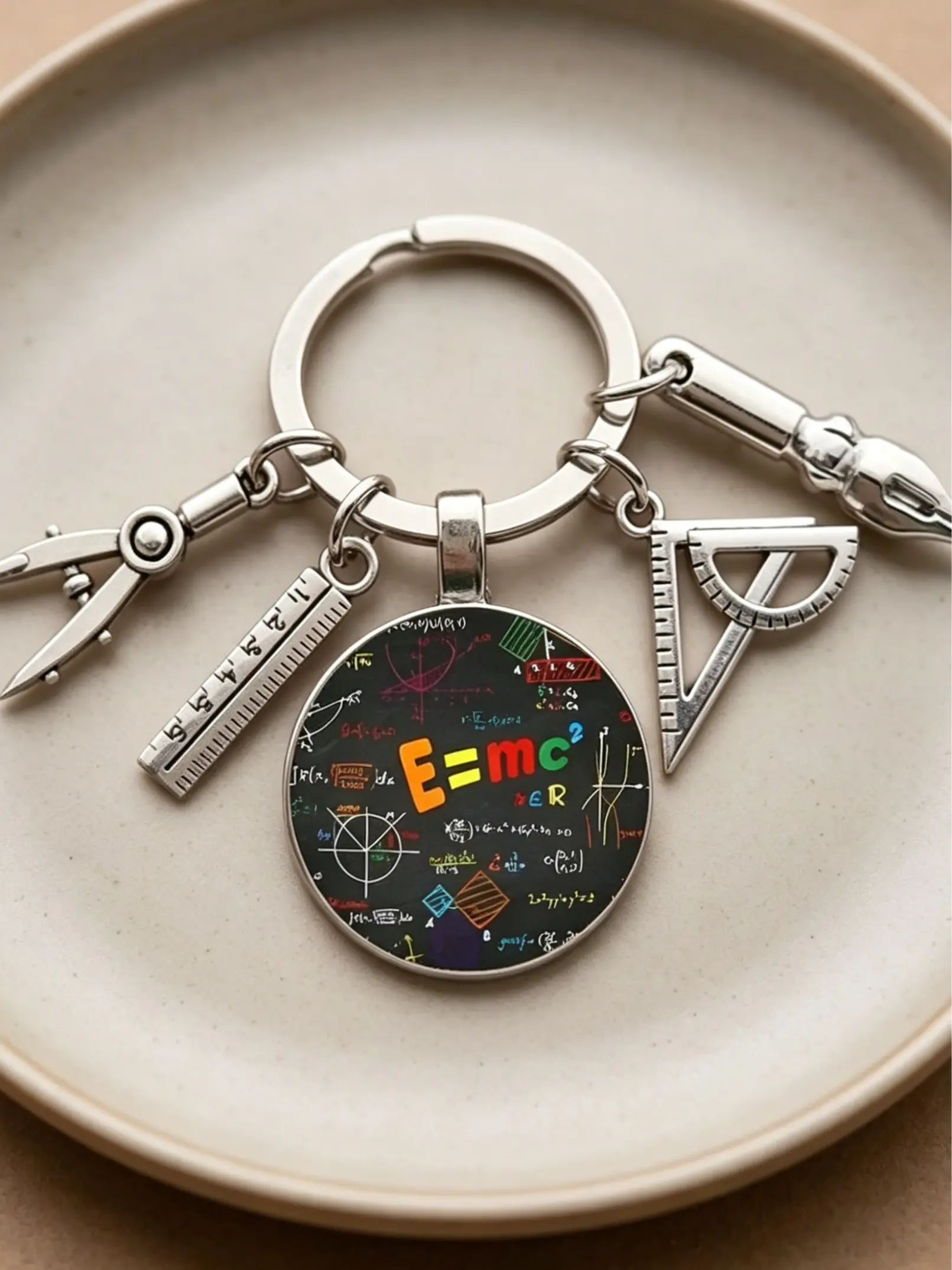 Science Themed Keychain Mini Stationery Detail Bag Ornament Back To School Accessory