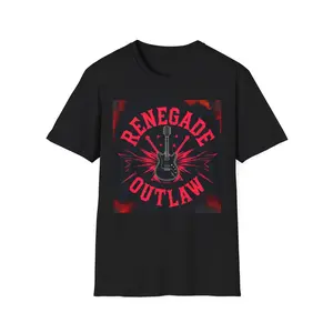 Unisex Softstyle T-Shirt - Renegade Outlaw Music Tee, Rock Band Gift, Festival Wear, Casual Unisex Shirt, Music Lover Apparel