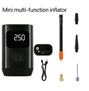 Tire Inflator Portable Air Compressor, 150PS| Cordless Rechargeable Air Pump inflador portatil, 5X Faster with Digital Gauge, Auto-Off & LED Light, Car Accessories for Car, Motorcycle, Bike, Balls Auto Repair Tools,Power bank