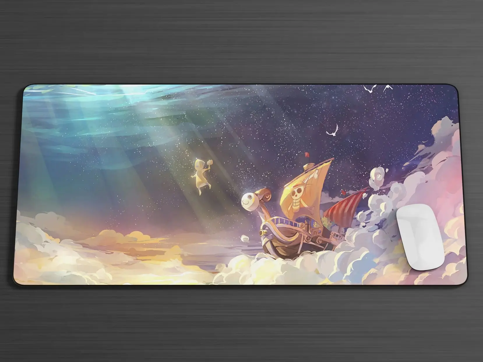 Going Merry Pirate Ship Gaming Mouse Pad, Anime Mouse Pad, Desk Mat, pc accessories.