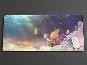 Going Merry Pirate Ship Gaming Mouse Pad, Anime Mouse Pad, Desk Mat, pc accessories.