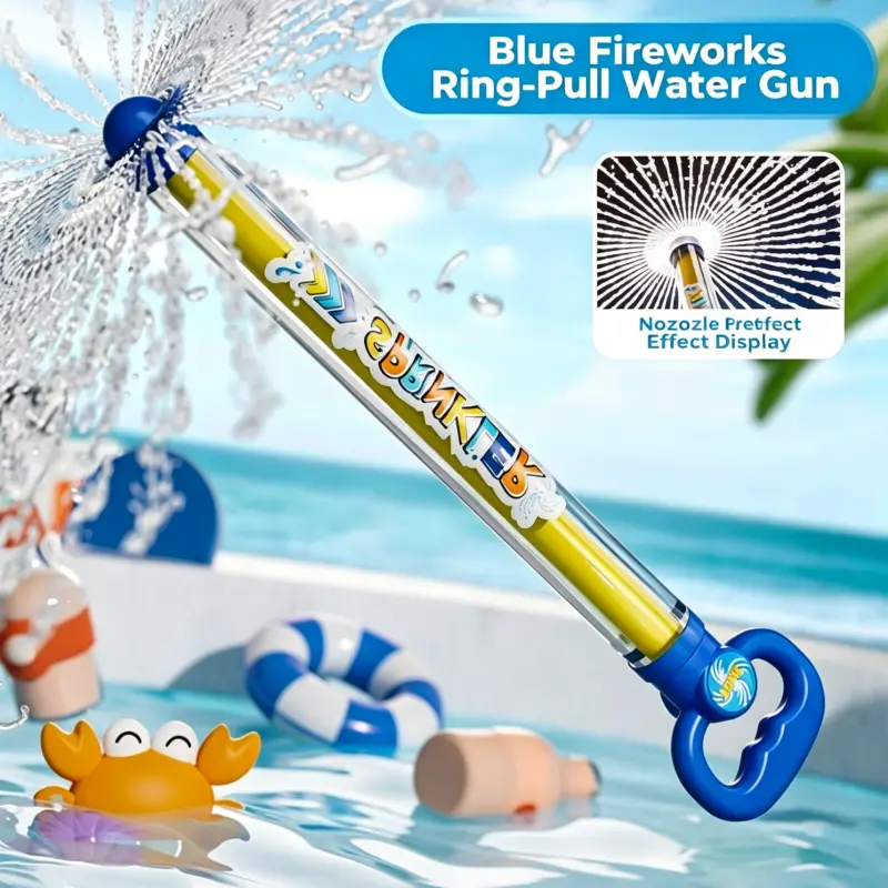 Kids 60cm Plastic Safe Duo Colors Interactive Pull Trigger Water Blaster - Classroom Activity Sample, Sensory Learning Prop for Group Play, School Educational Supply
