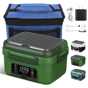 Cordless Electric Lunch Box 20000mAh Heated Battery Powered Automatic Heating 6.3 Cup Portable Food Warmer Multi-Mode Insulated Bag & Cutlery