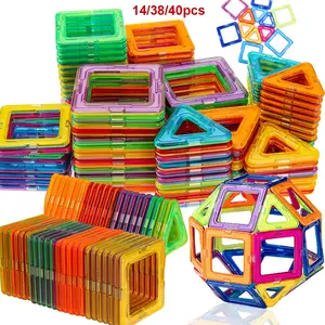 Colorful Magnetic Building Block Toy Set, Magnetic Blocks, Magnetic Tiles for Kids, Creative Magnetic Blocks, 1 Box Geometric Math Learning Tiles, Magnetic Tiles Stacking, Educational Party Favor Gift for Kids 3 4 5 6 7 8+ Year Old Boys Girls