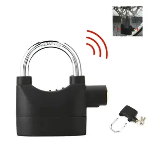 IMOLI Alarm Hanging Lock, 110db Outdoor Stainless Steel Door Alarm Lock Sturdy Lock, Includes 3 Keys, High Security Anti Theft for Garage Fence Storage Units, Alarm Padlock with Key