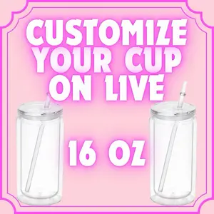 16 oz - Customize your cup on live Snowglobe