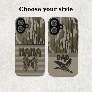Camouflage With Bow and Duck Hunting Tough Phone Case -  Perfect Mom Dad Gift Couple Camo Bow Duck Phone Cover For iPhone 17/16/15/14/13/12/11/X Plus Pro Max Mini