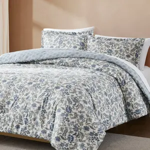 Lush Decor Lillian Block Print Reversible Comforter Set 3Pc - Soft Microfiber, Medium Polyfill, OEKO-TEX Certified, Machine Washable