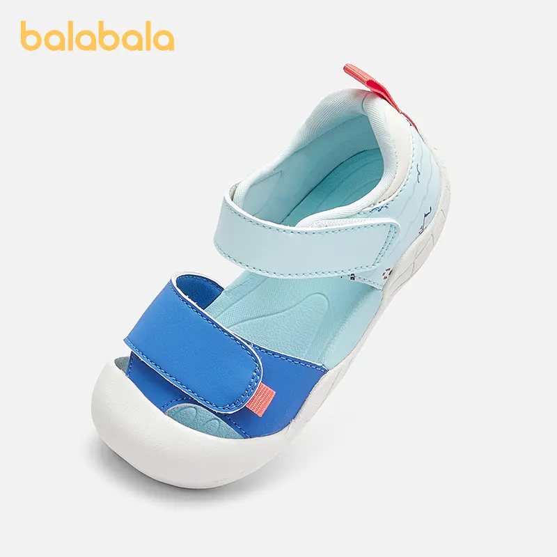 Balabala Toddler Closed-Toe Sandals - Adjustable Strap, Colorful, Soft Soled Shoes for Casual Summer Walking Footwear