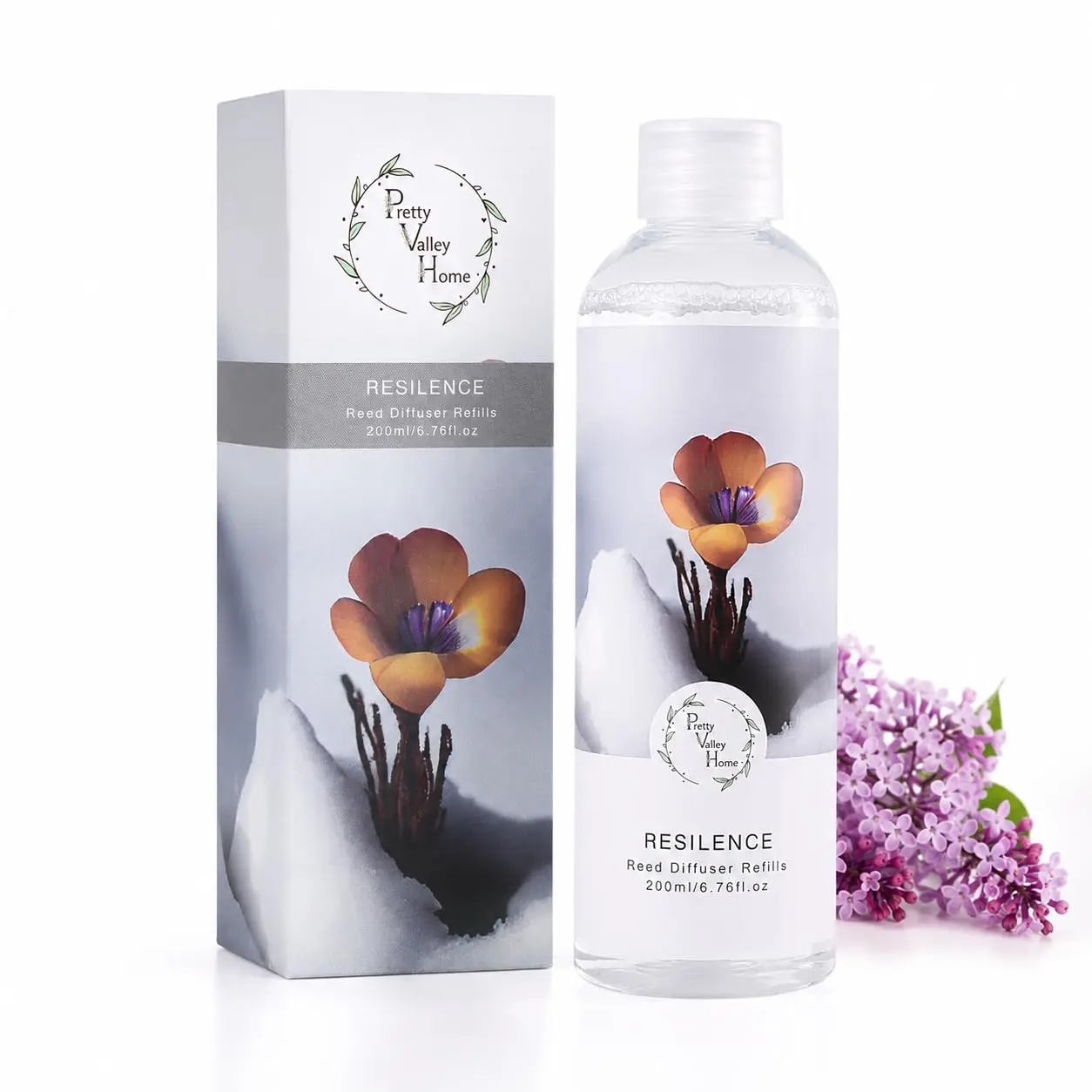 Reed Diffuser Refill, Peony & Rose Scented Oil 6.76 fl.oz / 200ml, Home Fragrance for Bedroom, Bathroom, Office Decor