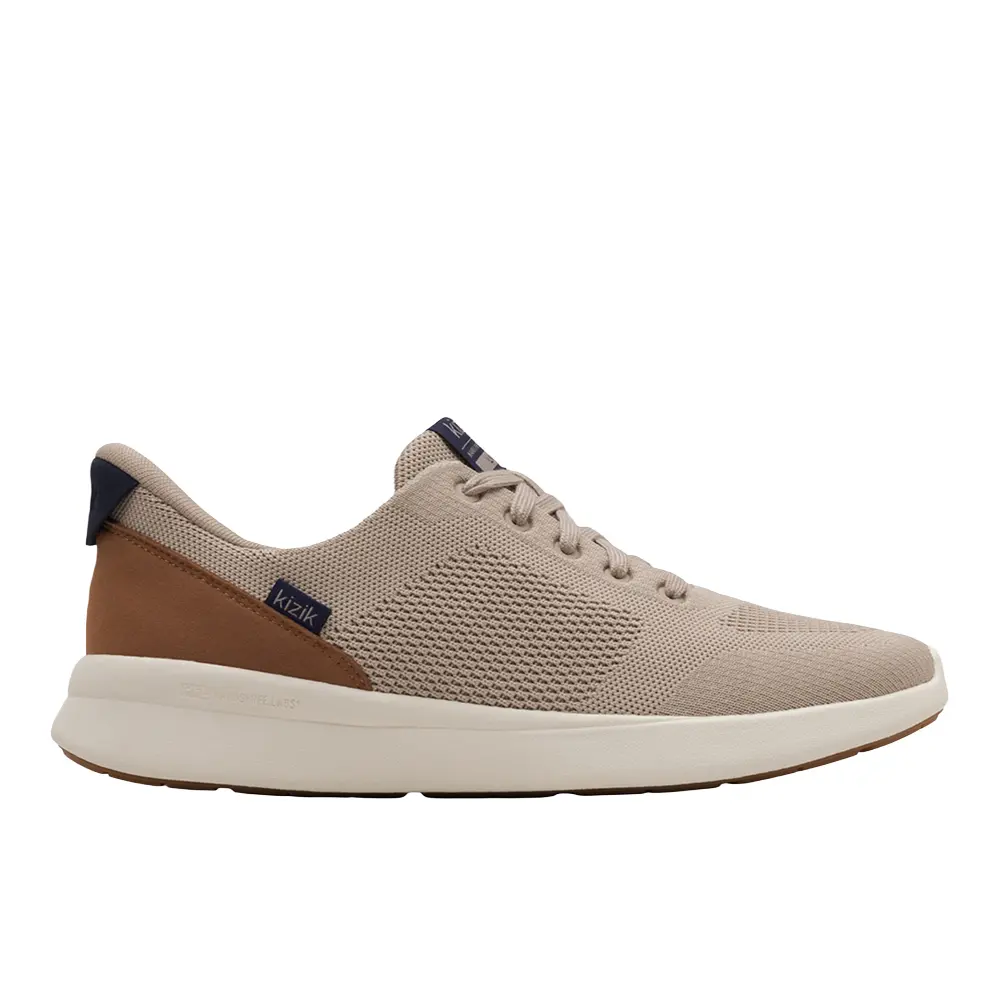 Kizik Mens Lima 2 Hands Free Lace Up Sneakers Shoes Casual - Beige