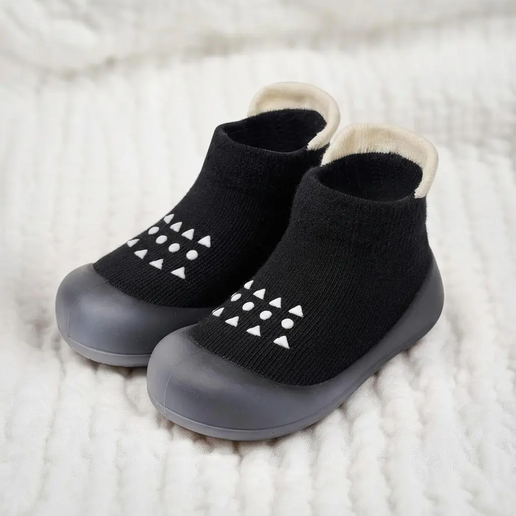 Baby Sock Shoes Infant Non-Slip Walking Slippers with Soft Rubber Sole - Breathable Lightweight Durable Sneakers for Boys Girls 6-36 Months Toddler Indoor Outdoor