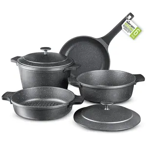 Granitestone 6 Piece Heavy Duty Nonstick Nesting Cookware Set