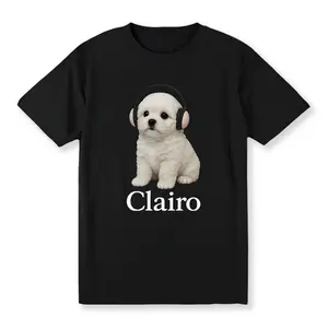 Clairo dog puppy headphones T-shirt tee merch Y2K cute trend classic casual graphic gift