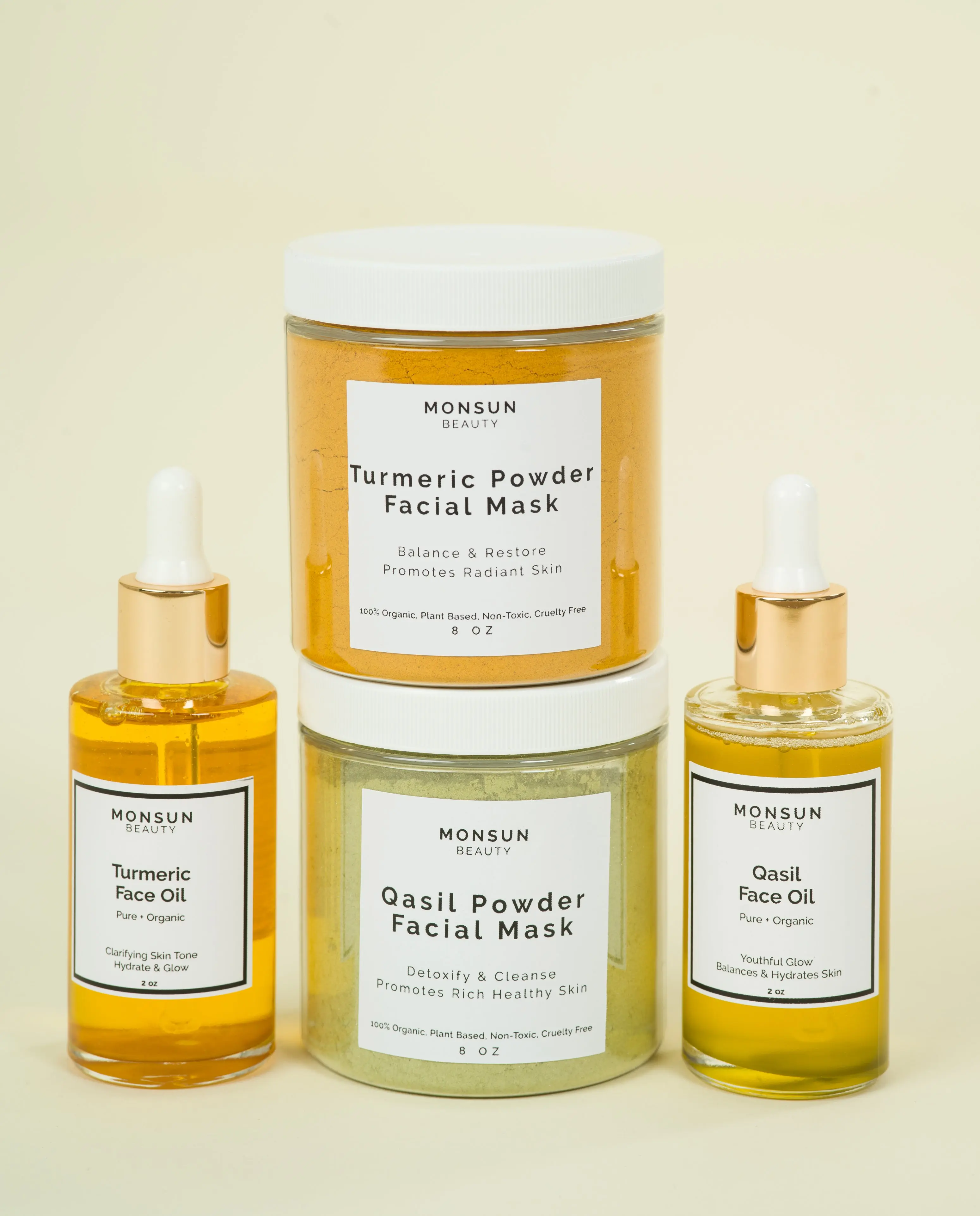 Youthful Glow Organic Skincare Kit - Vegan Turmeric Face Mask, Cleansing Cleanser, Moisturizing Serum Bundle - Sohochic Save Package for Radiant Skin