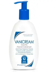 Vanicream Gentle Facial Cleanser 8 fl oz – Mild Face Wash with Pump for Sensitive Skin, Free from Common Irritants