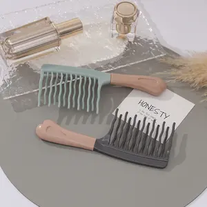 Double Wide Tooth Hair Comb Set for Long Curly Hair, Stylish & Light Blue Combs with Abs Handle, Ideal Gift for Friends