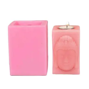 Cube-Shaped Candle Base Molds Cubic Tealight Holder Molds