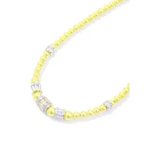 Let You Love Me Necklace - Silver Metallic Lime Punch