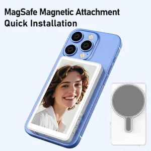 New Touchscreen Phone Vlog Selfie Monitor Screen, Magnetic Wireless Back Camera Selfie Monitor with Focus Adjustment ONLY for iPhone, Support 4K 30fps Wireless Recording for iPhone 15/16/17 #TikTokShopBlackFriday