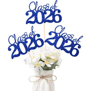 10 count Graduation Class Centerpieces Blue Class of 2026 Graduation Centerpieces, 2026 Graduation Centerpieces for Tables Cake Toppers