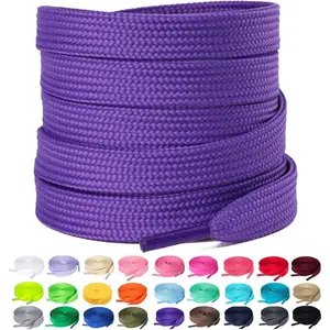2/5" Flat Shoe Laces for Sneakers 29 Colors Shoelaces in 28" - 72"