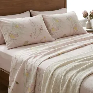 SDK Classic Cotton Queen Size Bedsheet Set (with Pillow Covers) bedspread comfortable