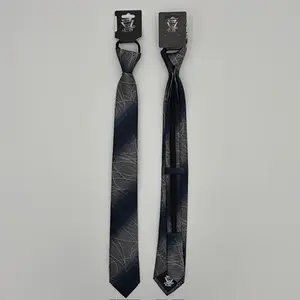 Legend or Lies Mens Rope Scroll 2.5' Slim Zipper Necktie