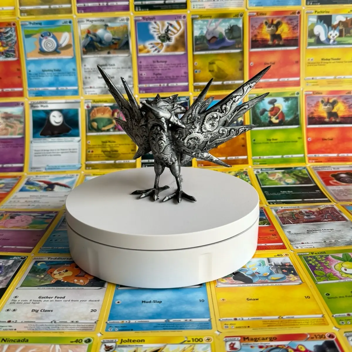 Zapdos Ornamental Style Hand Painted Statue Pokémon Decor.