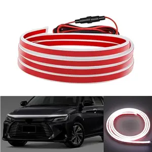 71 Inch Car LED Hood Light Strip – 12V Flexible Waterproof White LED Daytime Running Light, Universal Engine Hood Decoration for Cars & SUVs