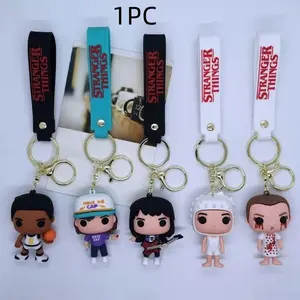 Creative Cartoon Character Keychain, Stranger Things Figure Key Ring, Bag Car Accessory, Unique Gift Idea, Fun and Stylish Design